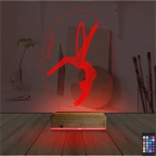Jimnastik Kişiye Özel 3D Lamba - Masa Gece Lambası
