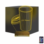 Kahve Kişiye Özel 3D Lamba - Masa Gece Lambası