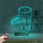 Kahve Kişiye Özel 3D Lamba - Masa Gece Lambası