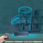 Kahve Kişiye Özel 3D Lamba - Masa Gece Lambası
