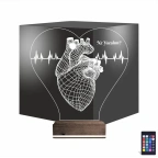 Kalp Doktoru Cerrah Kişiye Özel 3D Lamba - Masa Gece Lambası