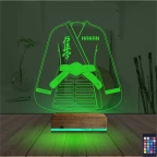 Karate Tekvando Judo Kişiye Özel 3D Lamba - Masa Gece Lambası