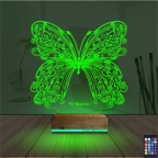Kelebek Kişiye Özel 3D Lamba - Masa Gece Lambası