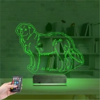 Köpek Golden Kişiye Özel 3D Lamba - Masa Gece Lambası