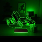 Spor Araba Lamborghini Kişiye Özel 3D Lamba - Masa Gece Lambası