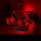Spor Araba Lamborghini Kişiye Özel 3D Lamba - Masa Gece Lambası