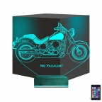 Motorsiklet Harley Motor Kişiye Özel 3D Lamba - Masa Gece Lambası