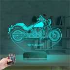 Motorsiklet Harley Motor Kişiye Özel 3D Lamba - Masa Gece Lambası