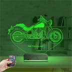 Motorsiklet Harley Motor Kişiye Özel 3D Lamba - Masa Gece Lambası