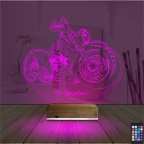 Motorsiklet Harley Motor Kişiye Özel 3D Lamba - Masa Gece Lambası