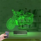 Motorsiklet Harley Motor Kişiye Özel 3D Lamba - Masa Gece Lambası