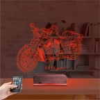 Motorsiklet Harley Motor Kişiye Özel 3D Lamba - Masa Gece Lambası