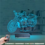 Motorsiklet Harley Motor Kişiye Özel 3D Lamba - Masa Gece Lambası