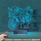 Motorsiklet Yarış Motoru Kişiye Özel 3D Lamba - Masa Gece Lambası