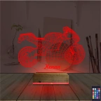 Motorsiklet Yarış Motoru Kişiye Özel 3D Lamba - Masa Gece Lambası