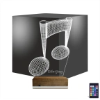 Müzik Nota Müzisyen Kişiye Özel 3D Lamba - Masa Gece Lambası