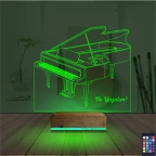 Piyano Müzik Piyanist Kişiye Özel 3D Lamba - Masa Gece Lambası