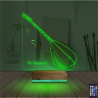 Saz Müzik Nota Kişiye Özel 3D Lamba - Masa Gece Lambası