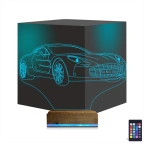 Spor Araba Aston Martin Kişiye Özel 3D Lamba - Masa Gece Lambası