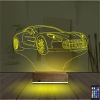 Spor Araba Aston Martin Kişiye Özel 3D Lamba - Masa Gece Lambası