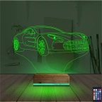 Spor Araba Aston Martin Kişiye Özel 3D Lamba - Masa Gece Lambası