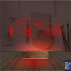 Spor Araba Aston Martin Kişiye Özel 3D Lamba - Masa Gece Lambası