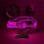 Araba Bentley Kişiye Özel 3D Lamba - Masa Gece Lambası