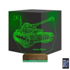 Tank Tankçı Asker Kişiye Özel 3D Lamba - Masa Gece Lambası