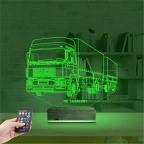Tır Kamyon Tırcı Kişiye Özel 3D Lamba - Masa Gece Lambası