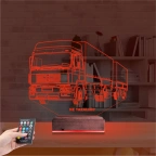 Tır Kamyon Tırcı Kişiye Özel 3D Lamba - Masa Gece Lambası