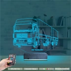 Tır Kamyon Tırcı Kişiye Özel 3D Lamba - Masa Gece Lambası