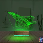 Uçak Pilot Kişiye Özel 3D Lamba - Masa Gece Lambası