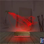Uçak Pilot Kişiye Özel 3D Lamba - Masa Gece Lambası
