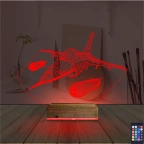 Uçak Pilot Kişiye Özel 3D Lamba - Masa Gece Lambası