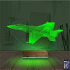Uçak Pilot Kişiye Özel 3D Lamba - Masa Gece Lambası