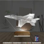 Uçak Pilot Kişiye Özel 3D Lamba - Masa Gece Lambası