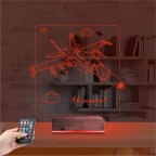 Savaş Uçağı Pilot Kişiye Özel 3D Lamba - Masa Gece Lambası