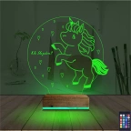 Unicorn At Çocuk Odası Kişiye Özel 3D Lamba - Masa Gece Lambası