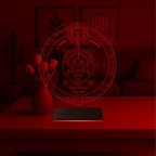 Astroloji Aslan Burcu Kişiye Özel 3D Lamba - Masa Gece Lambası