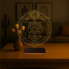 Astroloji Aslan Burcu Kişiye Özel 3D Lamba - Masa Gece Lambası