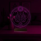 Astroloji İkizler Burcu Kişiye Özel 3D Lamba - Masa Gece Lambası