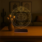 Astroloji Koç Burcu Kişiye Özel 3D Lamba - Masa Gece Lambası