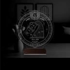 Astroloji Kova Burcu Kişiye Özel 3D Lamba - Masa Gece Lambası