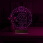 Astroloji Kova Burcu Kişiye Özel 3D Lamba - Masa Gece Lambası