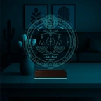 Astroloji Terazi Burcu Kişiye Özel 3D Lamba - Masa Gece Lambası