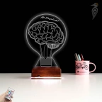 Ampul Beyin Idea Kişiye Özel 3D Lamba - Masa Gece Lambası