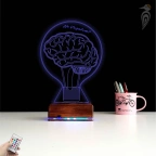 Ampul Beyin Idea Kişiye Özel 3D Lamba - Masa Gece Lambası