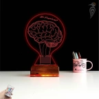 Ampul Beyin Idea Kişiye Özel 3D Lamba - Masa Gece Lambası