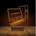 Bilgisayar Tasarım Gamer Pc Kişiye Özel 3D Lamba - Masa Gece Lambası
