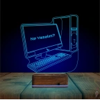 Bilgisayar Tasarım Gamer Pc Kişiye Özel 3D Lamba - Masa Gece Lambası